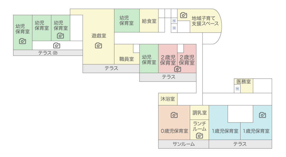 新通こども園平面図